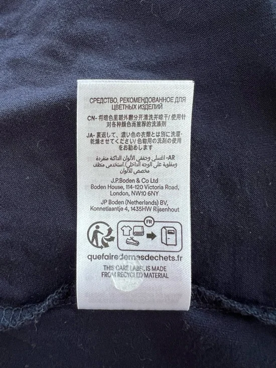 Boden Amelie Jersey Cap Sleeve Jersey Swingy Pockets Dress in Navy Blue, size 6R - Picture 9 of 11